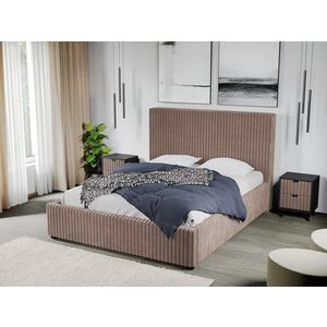 Pat Tapitat Reno cu somiera fixa Bej - Tilia 17 160x200 imagine