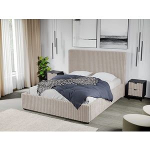 Pat Tapitat Reno cu somiera fixa Crem - Tilia 3 180x200 imagine