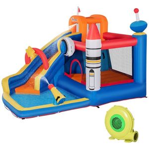 Castel gonflabil 5 in 1 Outsunny pentru copii cu geanta de transport 3, 3x2, 8x2m | Aosom Romania imagine