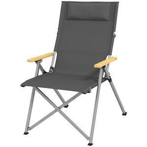 Outsunny Scaun de camping portabil cu spătar reglabil pe 4 nivele imagine