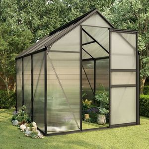 vidaXL Seră, antracit, 3, 61 m², aluminiu imagine