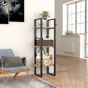 vidaXL Bibliotecă cu 3 rafturi, stejar sonoma, 40x30x105 cm, PAL imagine