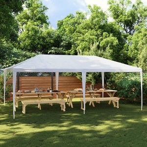 vidaXL Cort de petrecere, alb, 4 x 6 m imagine