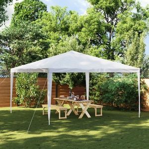 vidaXL Cort de petrecere, alb, 4 x 4 m imagine