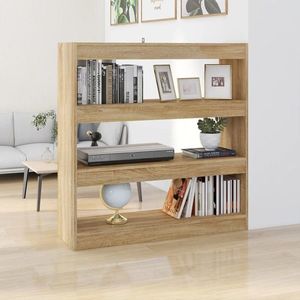vidaXL Bibliotecă/Separator cameră, stejar sonoma, 100x30x103 cm imagine
