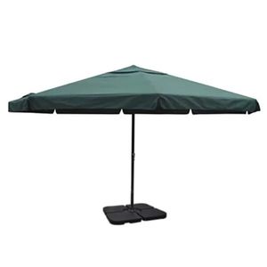 vidaXL Umbrelă de soare de grădină din aluminiu, bază portabilă, verde imagine