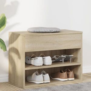 vidaXL Banchetă pantofar, stejar sonoma, 60x30x45 cm, PAL imagine