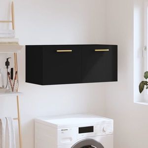 vidaXL Dulap de perete, negru, 80x36, 5x35 cm, lemn compozit imagine
