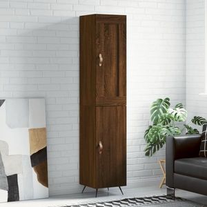 vidaXL Dulap înalt, stejar maro, 34, 5x34x180 cm, lemn prelucrat imagine