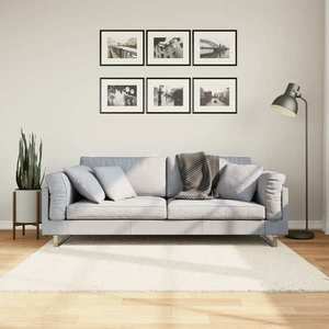 vidaXL Covor „OVIEDO”, fire scurte, bej, 160x160 cm imagine