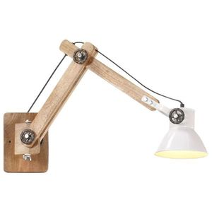 vidaXL Lampă de perete, stil industrial, alb, rotund, E27 imagine