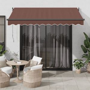 vidaXL Copertină retractabilă manual, maro, 300x250 cm imagine