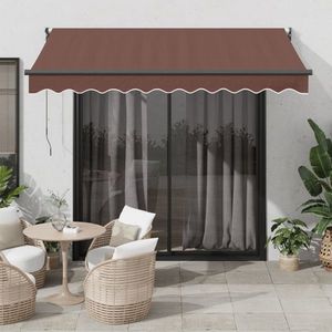 vidaXL Copertina retractabilă automat, maro, 300x250 cm imagine