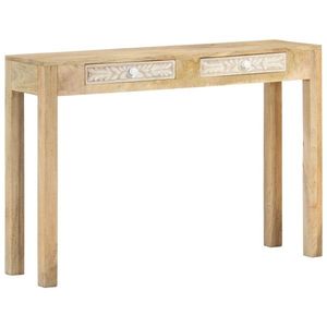 vidaXL Masă consolă 110x30x75 cm, lemn masiv de mango albit imagine