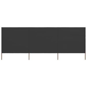 vidaXL Paravan anti-vânt cu 3 panouri, antracit, 400 x 160 cm, textil imagine
