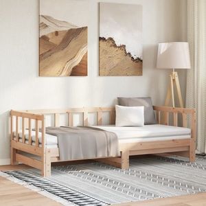 vidaXL Pat de zi cu extensie, 90x190 cm, lemn masiv de pin imagine