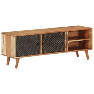 vidaXL Comodă TV, 112x30x40 cm, lemn masiv de acacia imagine
