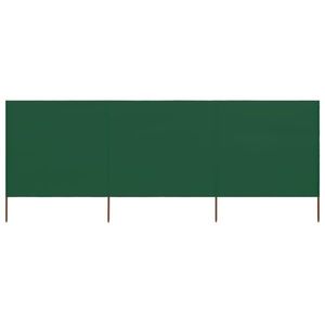 vidaXL Paravan anti-vânt cu 3 panouri, verde, 400 x 160 cm, textil imagine