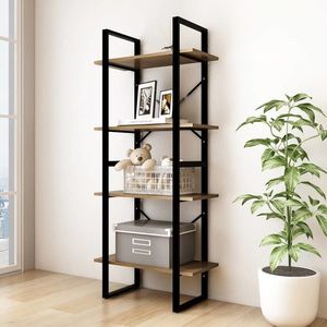 vidaXL Bibliotecă cu 4 rafturi, 60x30x140 cm, lemn masiv de pin imagine