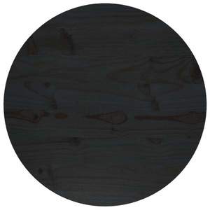 vidaXL Blat de masă, negru, Ø50x2, 5 cm, lemn masiv de pin imagine