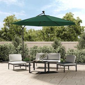 vida XL Pânză de schimb umbrelă de soare consolă, verde, 350 cm imagine