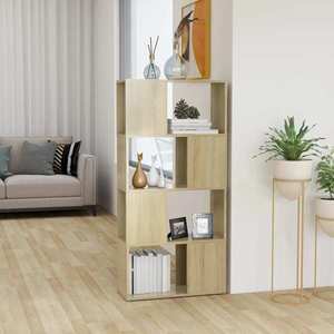 vidaXL Bibliotecă/Separator cameră stejar sonoma 60x24x124, 5 cm PAL imagine