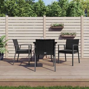 vidaXL Set mobilier de grădină cu perne, 5 piese, poliratan și oțel imagine
