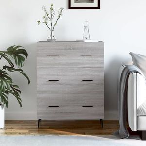 vidaXL Servantă, gri sonoma, 69, 5x34x90 cm, lemn compozit imagine