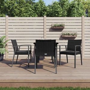 vidaXL Set mobilier de grădină cu perne, 5 piese, poliratan și oțel imagine