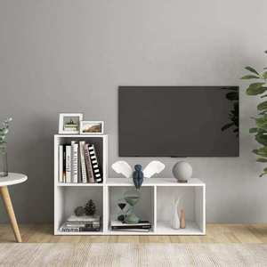 vidaXL Dulapuri TV, 2 buc., alb, 72x35x36, 5 cm, lemn prelucrat imagine