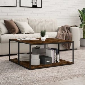 vidaXL Rafturi perete 4 buc. stejar fumuriu 80x40x1, 5 cm lemn compozit imagine