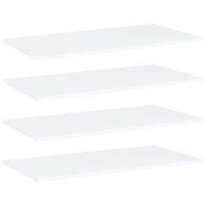 vidaXL Plăci bibliotecă, 4 buc., alb, 80 x 40 x 1, 5 cm, PAL imagine