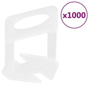vidaXL Cleme de nivelare a plăcilor 1000 buc 3 mm imagine