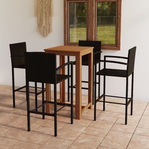 vidaXL Set mobilier bar de grădină, 5 piese, maro imagine
