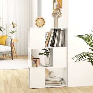 vidaXL Bibliotecă/Separator cameră, alb, 60x24x94 cm, PAL imagine