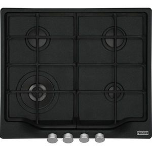Plita gaz incorporabila Franke Country FCH 604 3G TC ON C cu 4 arzatoare arzator tripla coroana gratare fonta Nero imagine