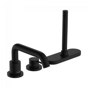Baterie cada Hansgrohe Tecturis S din 3 elemente montare pe cada necesita corp sBox negru mat imagine