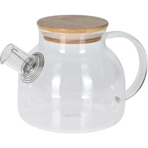 Ceainic EH din sticlă cu capac din bambus, 1 l imagine