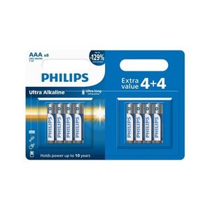 Baterii Philips AAA 1, 5 V Ultra Alkaline, 8 buc imagine