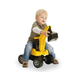 Excavator Lena Giga Trucks galben-negru, 70 cm imagine