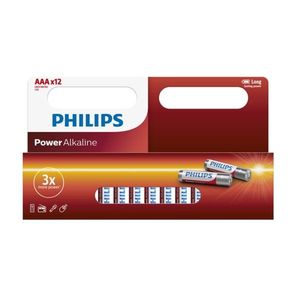 Baterii alcaline Philips AAA 1, 5 V, 12 buc imagine