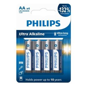 Baterii Philips AA 1, 5 V Ultra Alkaline, 4 buc imagine