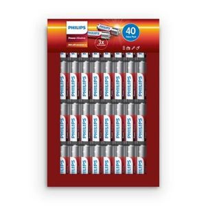 Baterii alcaline Philips AAA 1, 5 V Power, 40 buc imagine