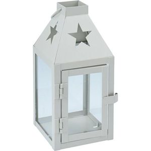 Felinar din metal Hey star gri, 8 x 8 x 17 cm imagine