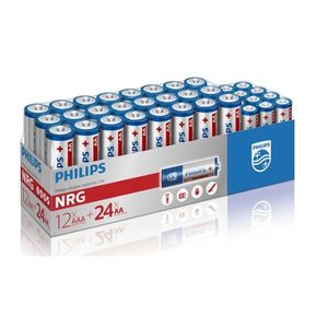 Baterii alcaline Philips Power, 24 AA + 12 AAA imagine