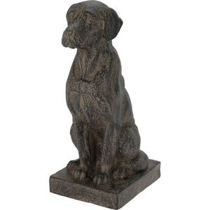 Statuie de grădină Câine așezat, 30 x 20 x în.47, 5 cm, MGO imagine