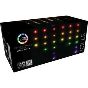 Lanț LED de Crăciun RGB cu telecomandă Țurțuri85 LED, 300 cm imagine