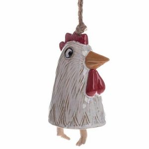 Decorațiune suspendată din ceramică Clopotul cocoș , 8, 2 x 6, 6 x 11, 5 cm imagine