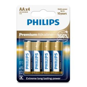 Baterii alcaline Philips AA 1, 5 V Premium, 4 buc imagine