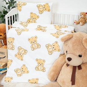 Lenjerie de bumbac pentru pătuț 4Home Teddies, 100x 135 cm, 40 x 60 cm, 100 x 135 cm, 40 x 60 cm imagine